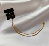 Gold Top Detaylı Zincir Çelik Halhal