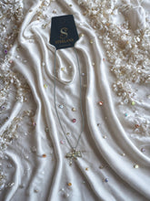 Silver Kalp Fiyonk Beyaz Taşlı Zincir Çelik Kolye