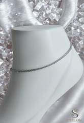 Silver Casual Sarmal Zincir Çelik Halhal