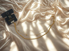 Gold Top Detaylı Zincir Çelik Halhal