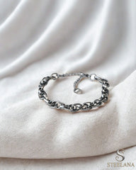 Silver Casual Sarmal Çelik Bileklik