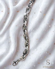 Silver Casual Sarmal Çelik Bileklik